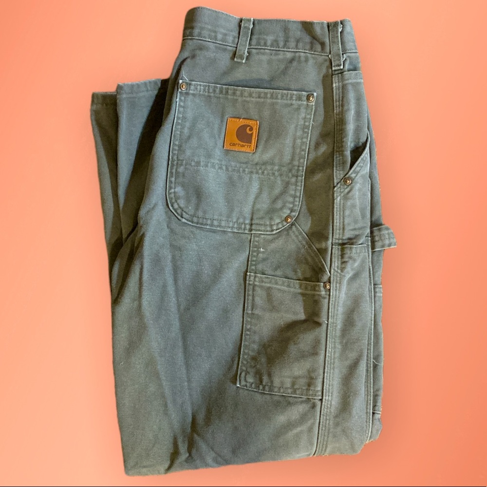 Vintage Double Knee Carhartt Green Carpenter Pants